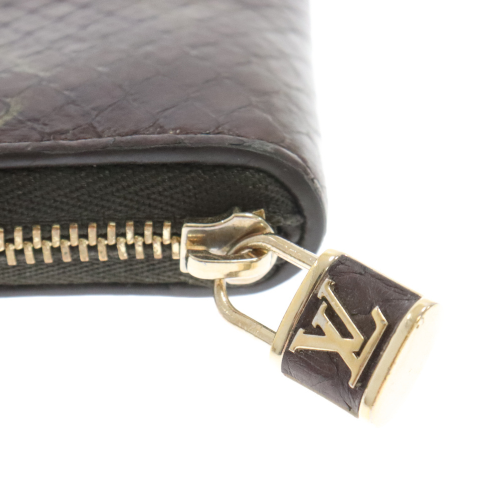 Louis Vuitton Leather Purse Case Python Card Zipp… - image 5